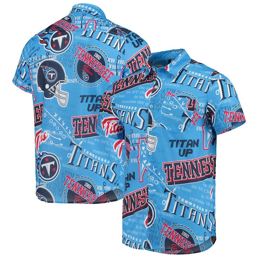 Tennessee Titans Light Blue Thematic Hawaii Shirt Ha24759