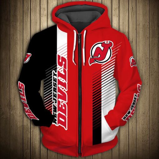 New Jersey Devils 3D Zip Hoodie B93