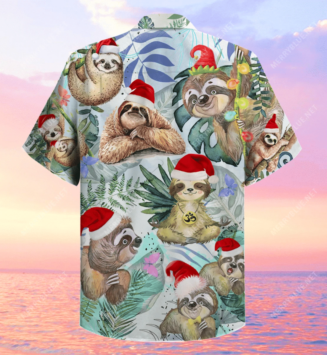 Cover Your Body With Amazing Cute Sloth Christmas Unisex Hawaii Shirt Ha61395