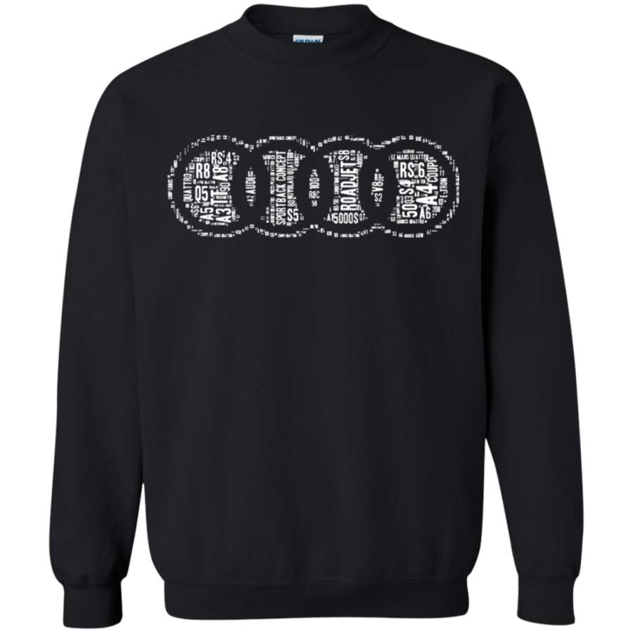 AGR Audi Logo All Car Series Model Names Puzzle Sweatshirt