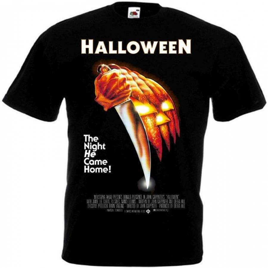 Halloween Movie Poster T Shirt Black All Sizes