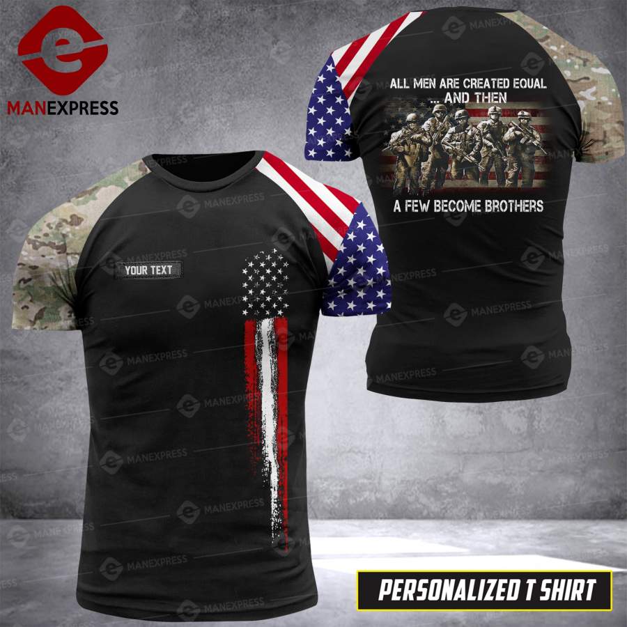 Personalized US ARMY 3D Printed Tshirt NV1008