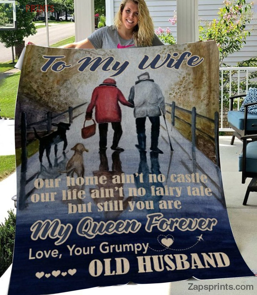 Gift For Wife – To My Wife – My Queen Forever – Husband Gift To Wife – Blanket