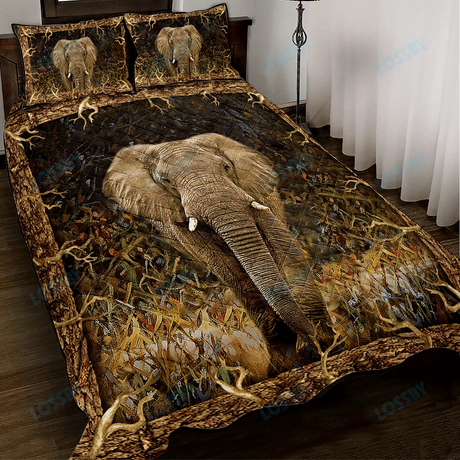 Awesome Elephant 3D Quilt Bed Set