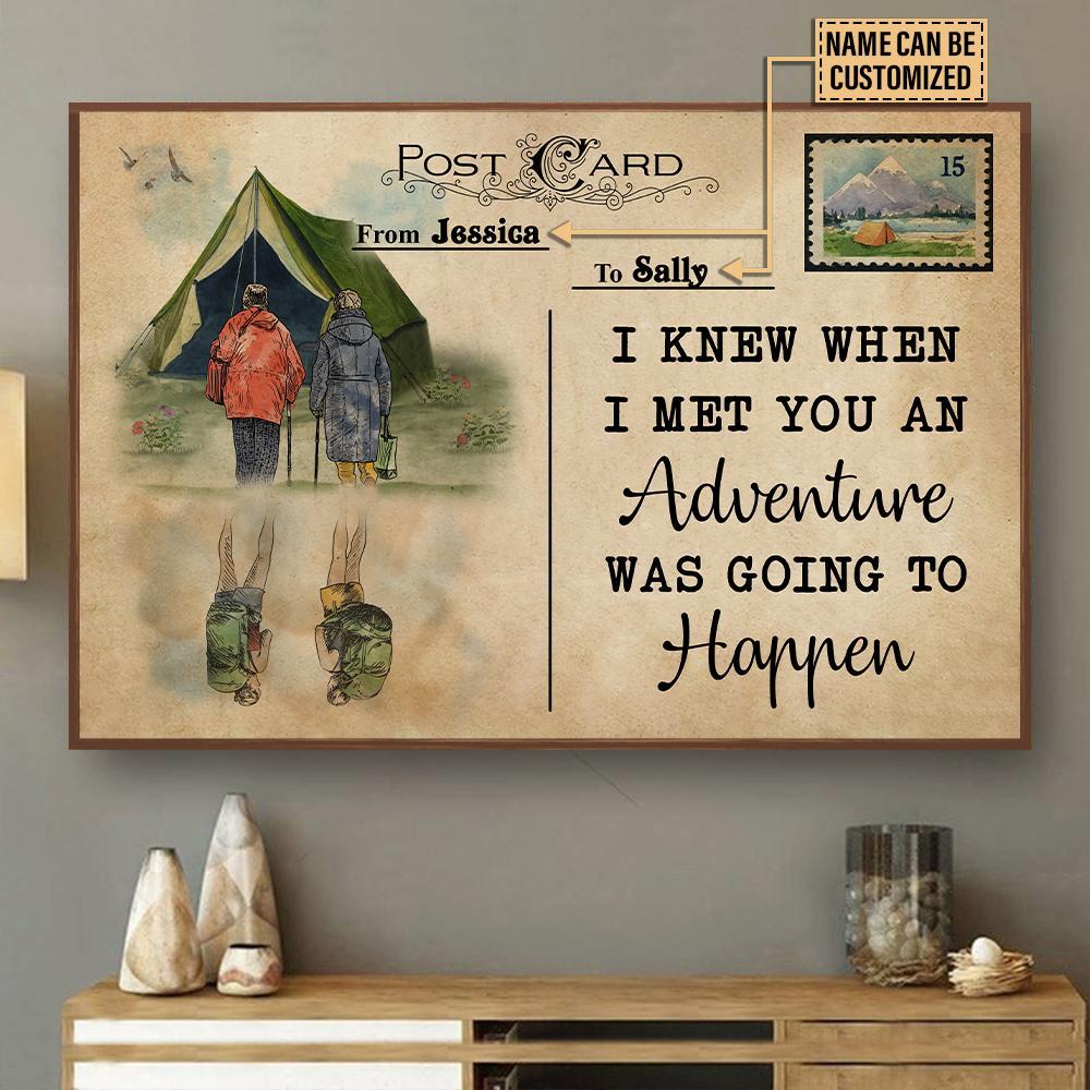 Aeticon Gifts Personalized Camping Bestie Postcard I Knew Canvas Mom Dad Gift Home Decor