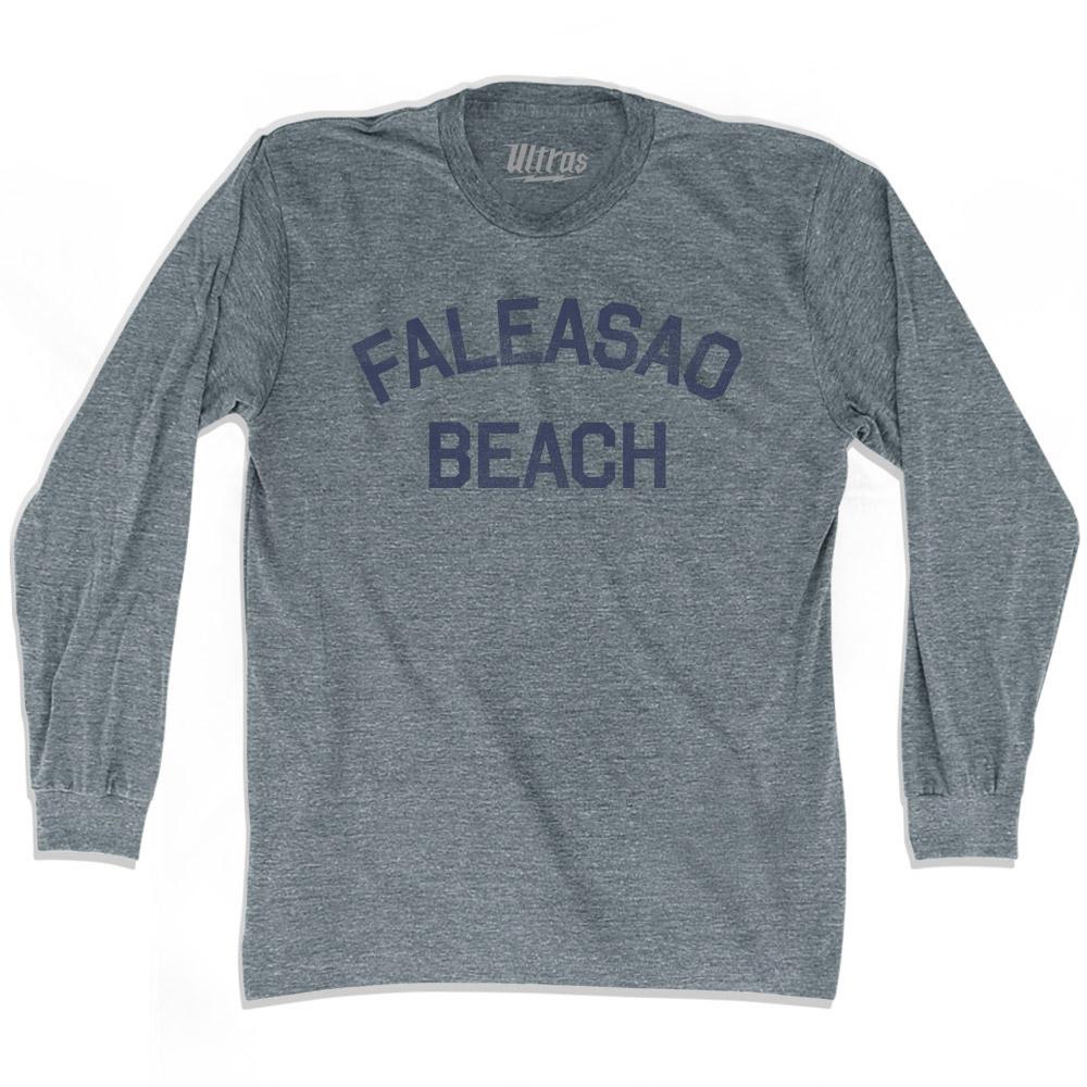 American Samoa Faleasao Beach Adult Tri-Blend Long Sleeve Vintage T-shirt