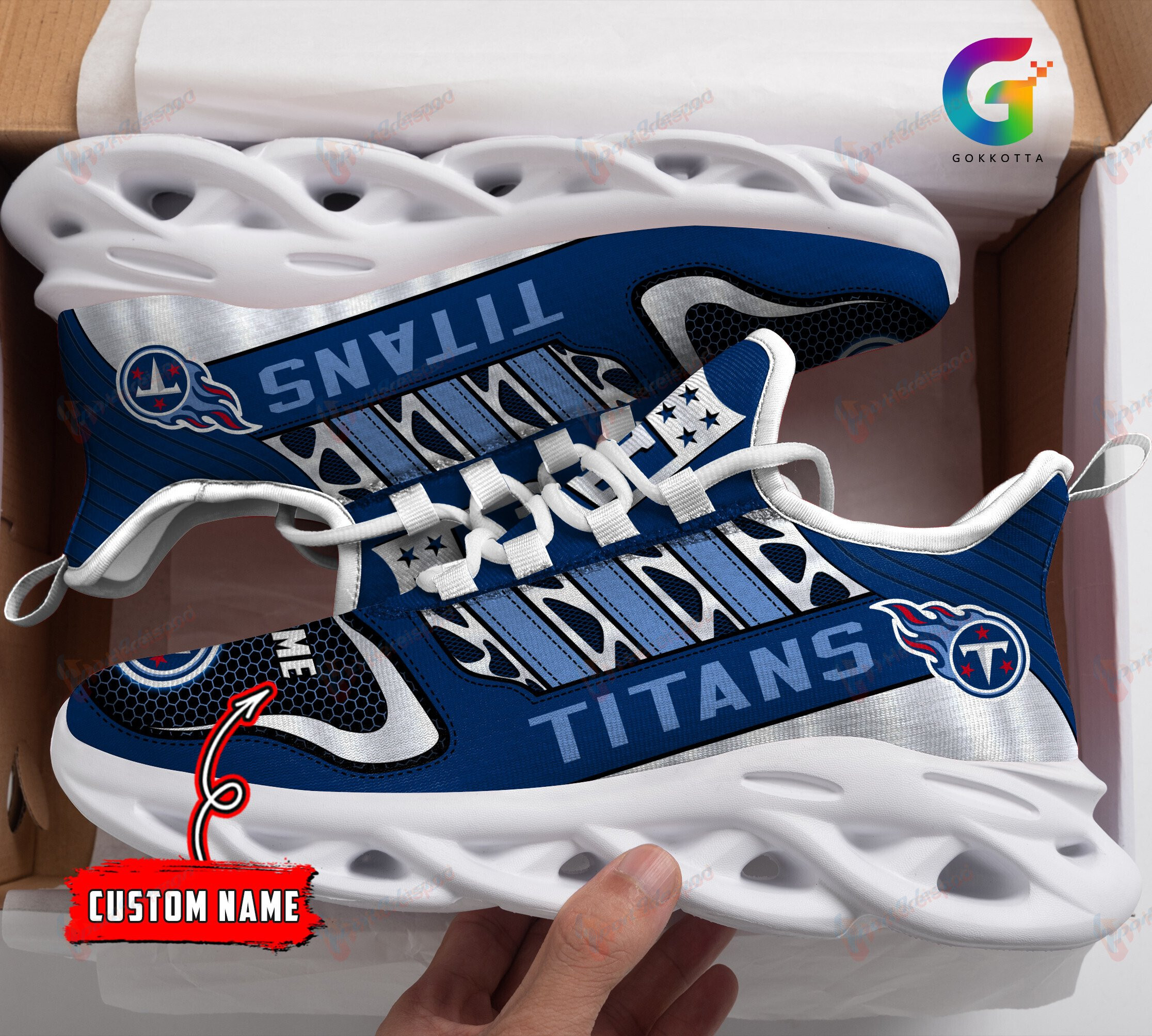 Tennessee Titans Personalized Yezy Running Sneakers 233