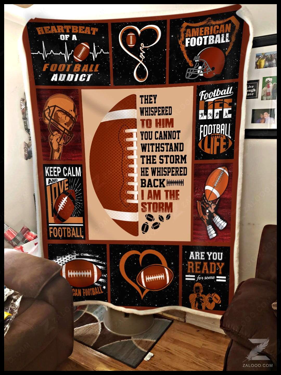 Football – I Am The Storm Quilt Blanket Ep2576