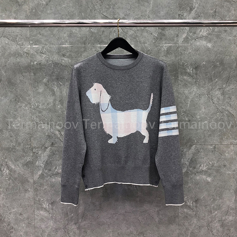 Women’s Pullover Puppy Graphics Striped Sweaters Female Fashion Preppy Style Student Lovely Cute Women Tops Sweaters Autumn Tops alx