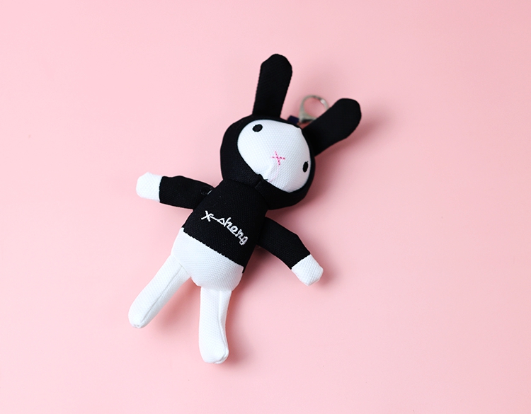 2021 Cute Sweater Hoodies Rabbit Bunny Doll Key Chain Car Keyring Holder Bag Pendant Charm Keychain Plush Women Child Toys D390 alx