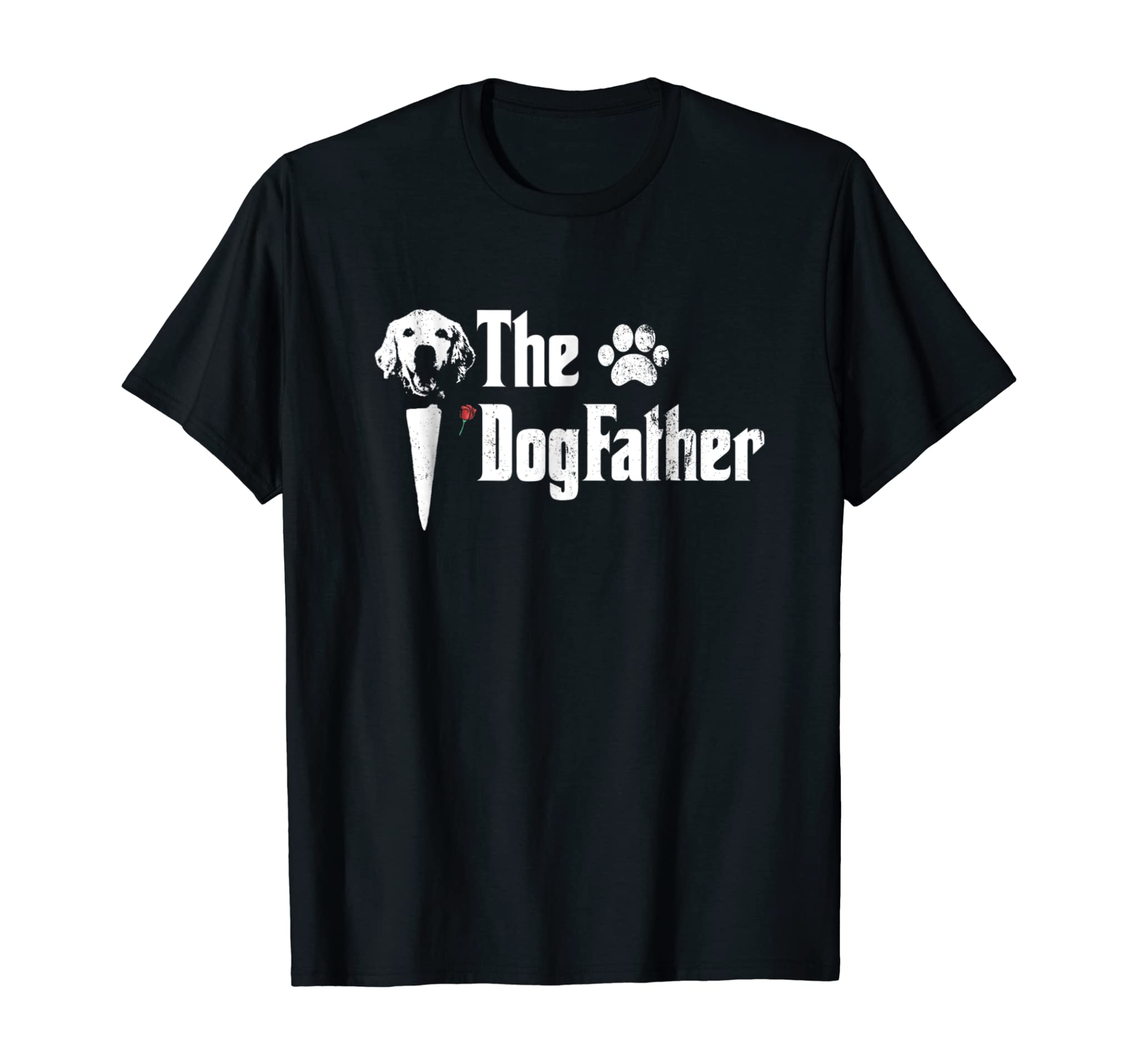 Mens The Dogfather Golden Retriever Dog Dad Tshirt Father’s Day