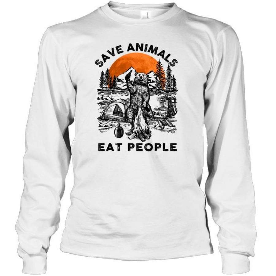 Save Animals Eat People Limited Classic T-Shirt Unisex Long Sleeve