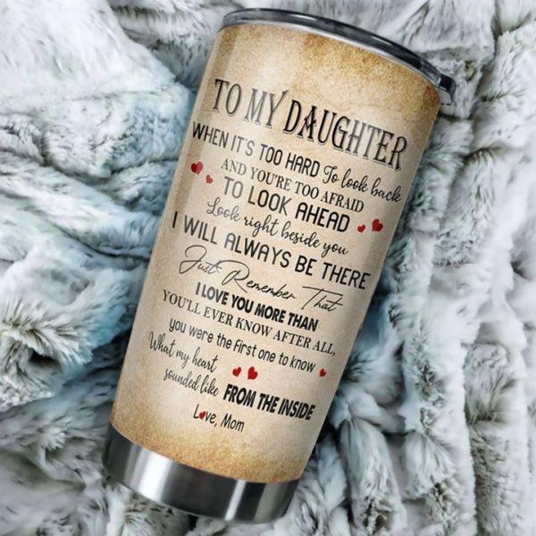 To My Daughter Lion Stainless Steel Tumbler Pre3488