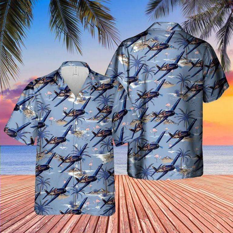 Hawaiian Aloha Shirts Us Navy Grumman F6F Hellcat – Fashion Store