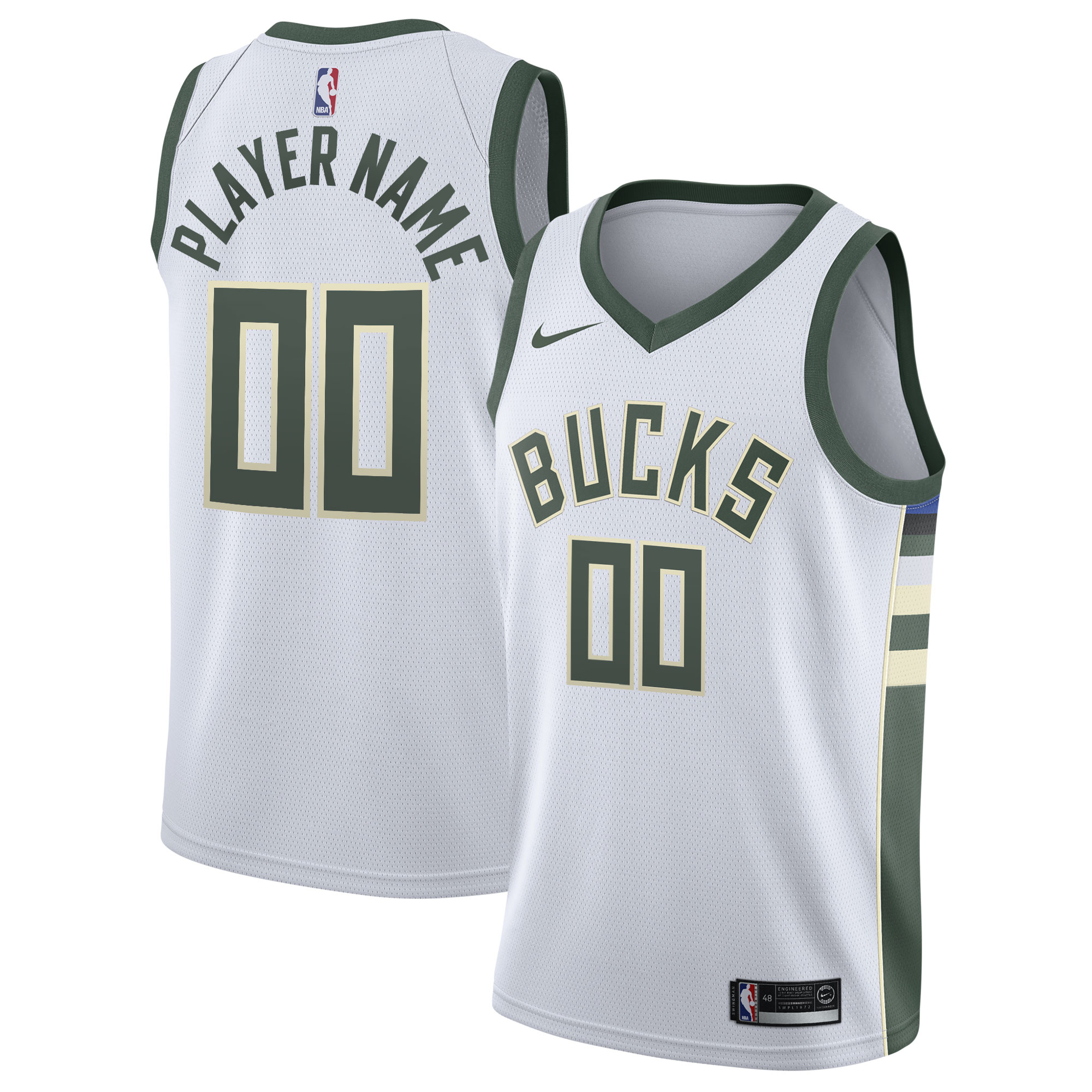 Milwaukee Bucks 2020/21 Swingman Custom Jersey – Association Edition – White