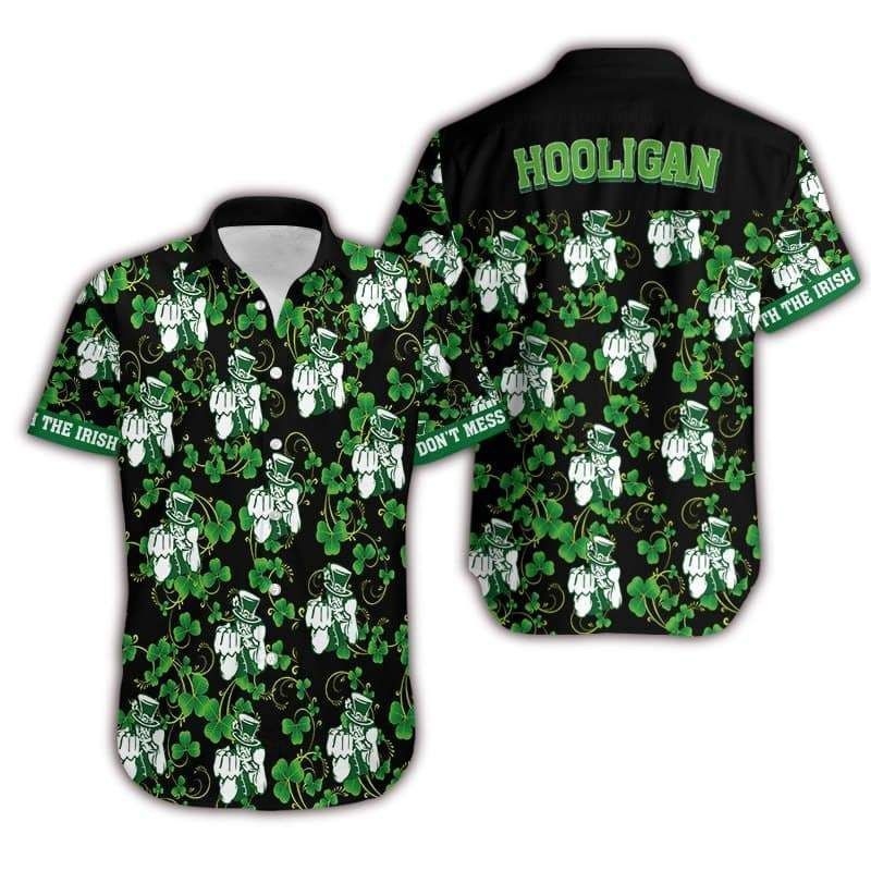 Find Irish Pride Happy St Patricks Day Shamrock Hooligan Hawaii Aloha Shirts Dh Ha45562