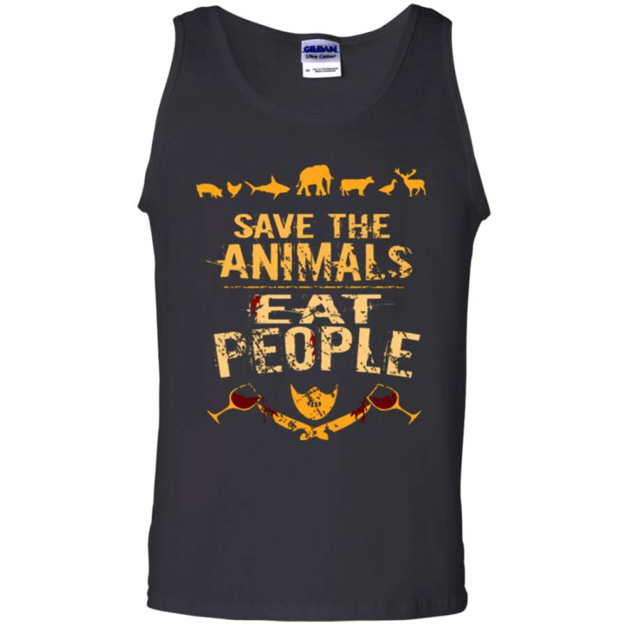 save the animals, EAT PEOPLE 4 Tank Top