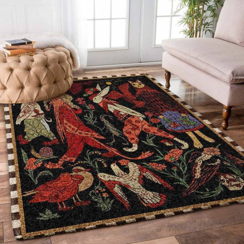 Pig Rabbit Cat Bird Forest Rug RCDD81F40527