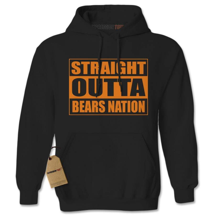 Straight Outta Bears Nation Football Adult Hoodie Sweatshirt