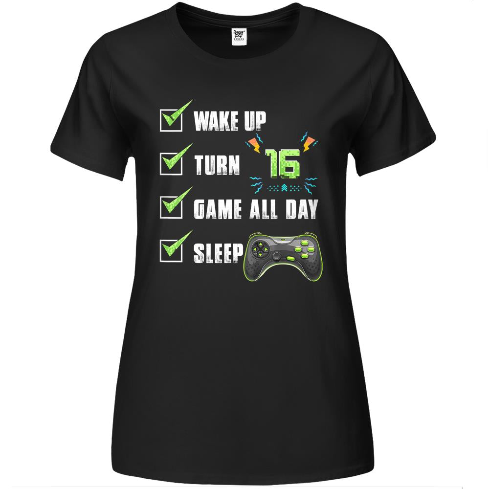 16 Years Old Gamer 16Th Birthday Perfect Gift For Boys Girls Premium Womens Tshirts