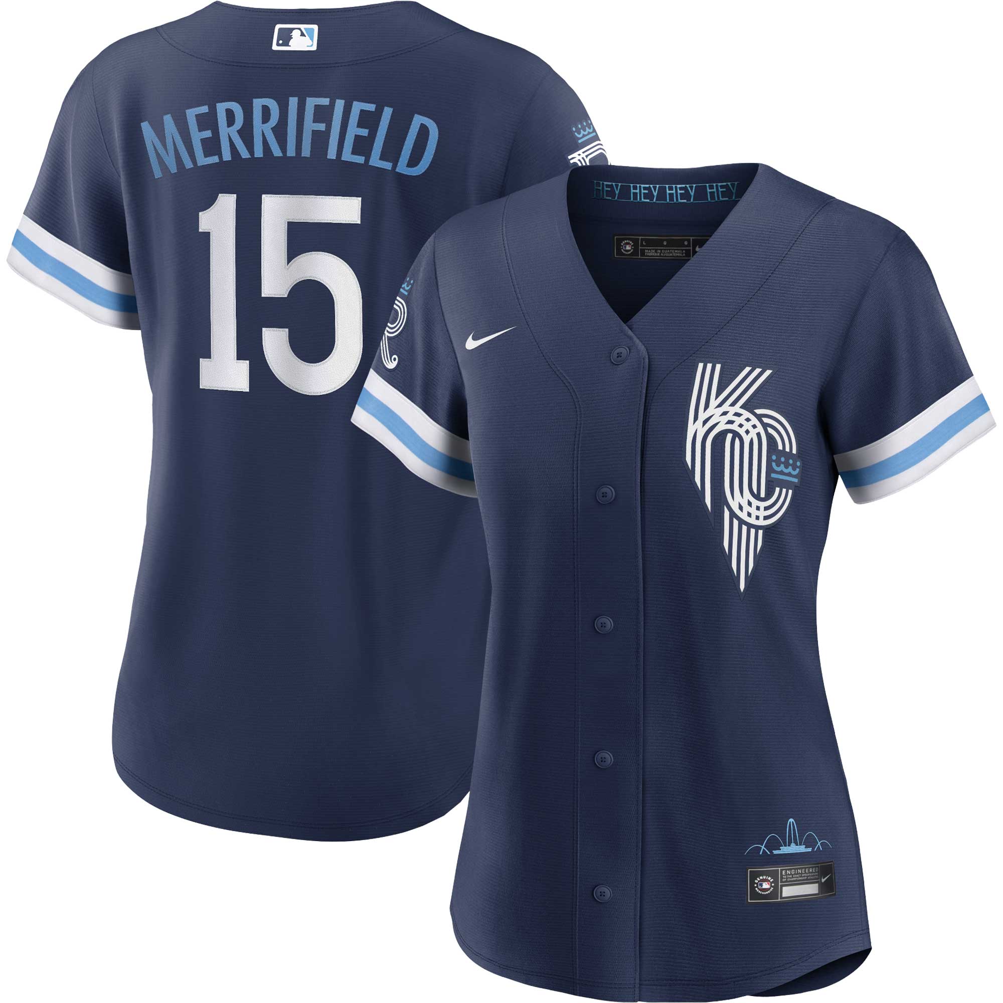 Whit Merrifield Kansas City Royals Women's City Connect Replica Player Jersey – Navy