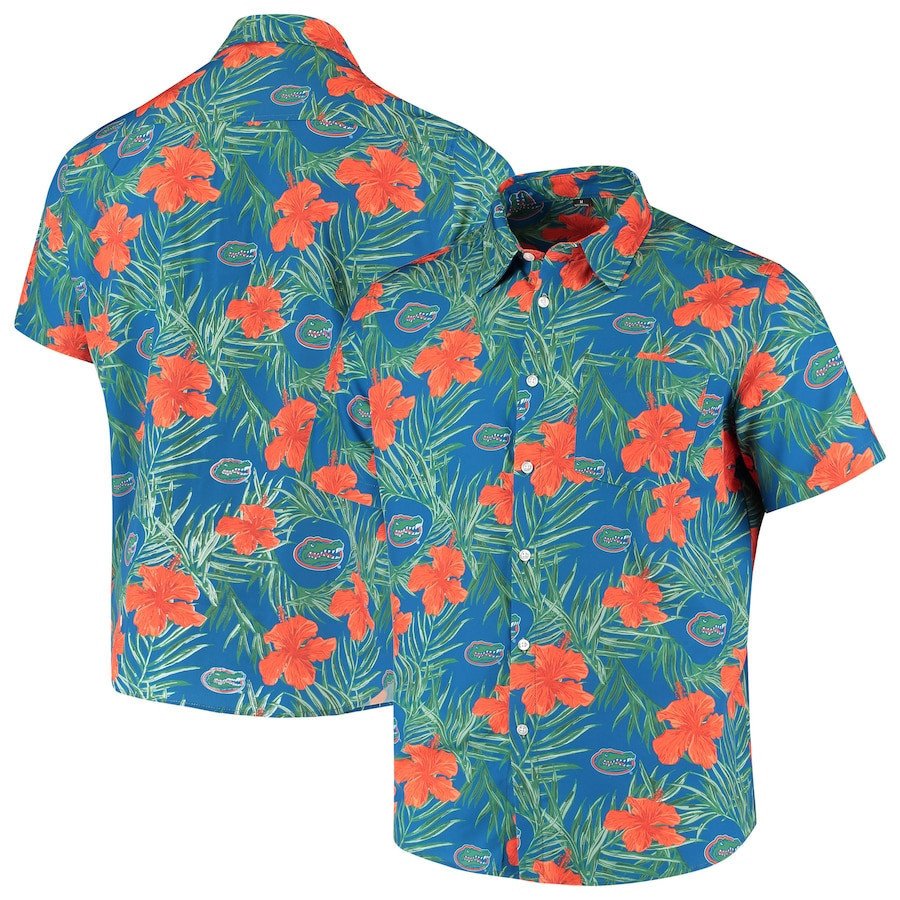 Florida Gators Royal Floral Hawaii Shirt Ha58656