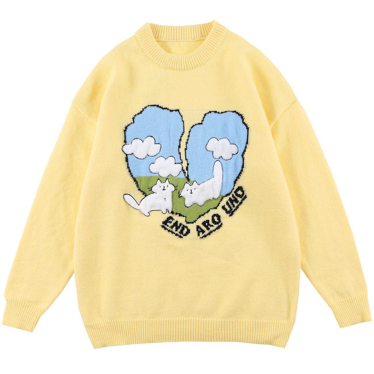 Talishko™ – Heart Cat Cloud Knit Sweater