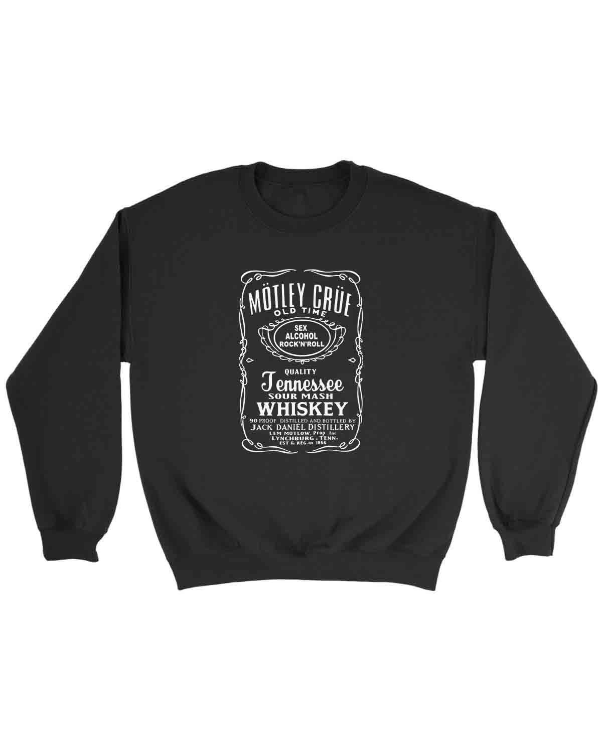 Motley Crue Jack Daniels Style Logo Sweatshirt - Love Art USA