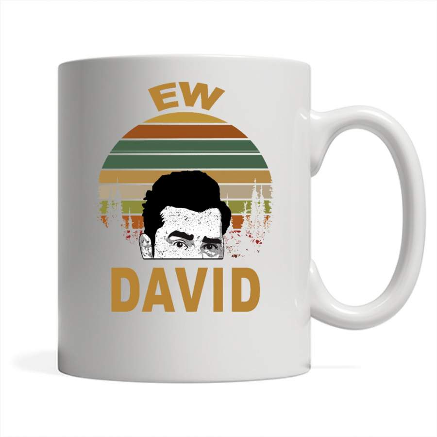 EW DAVID Classic Vintage Retro Design – Full-Wrap Coffee White Mug