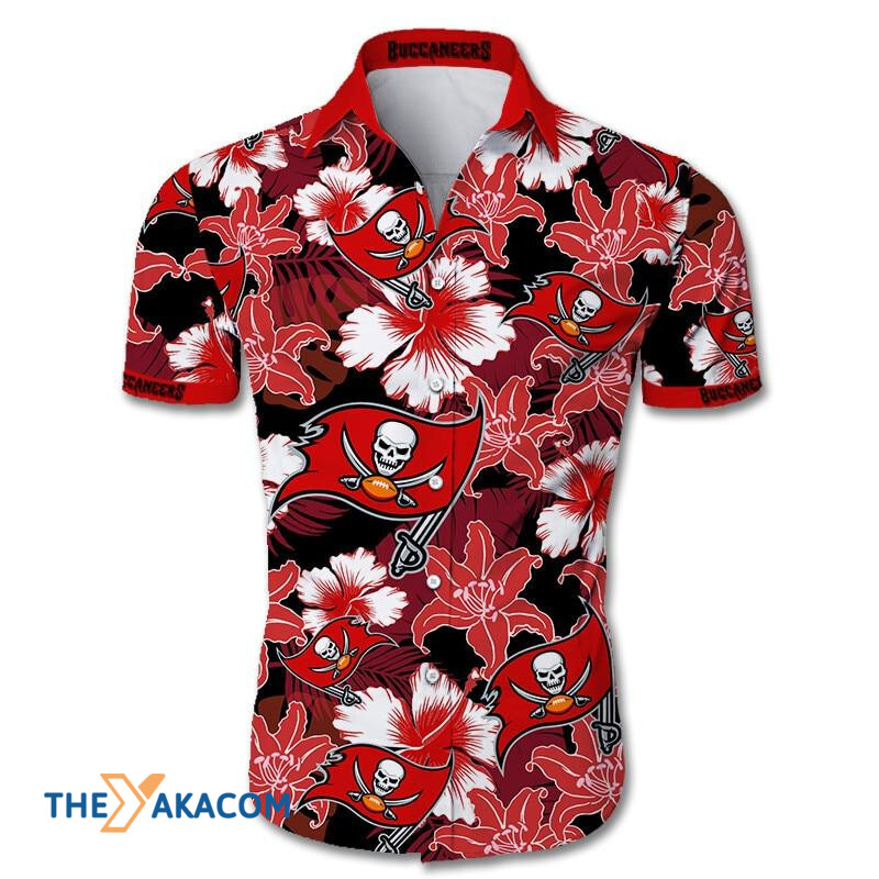 Tampa Bay Buccaneers Nfl Team Gift For Fan Tropical Flower Short Sleeve Hawaii Shirt Ha60246