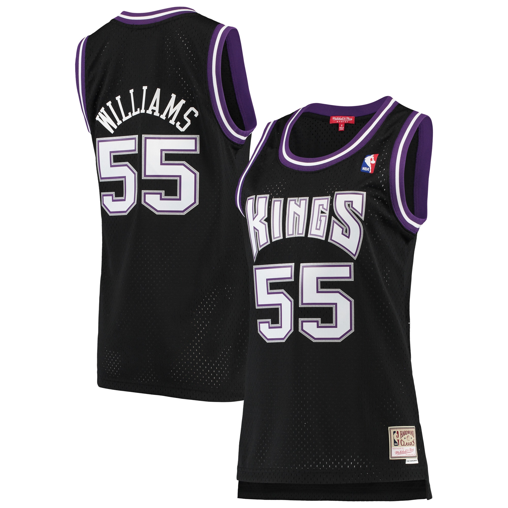 Women's Mitchell & Ness Jason Williams Black Sacramento Kings 2000-01 Hardwood Classics Swingman Jersey