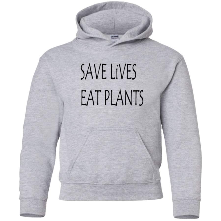 AGR Save Lives Eat Plants Youth Pullover Hoodie