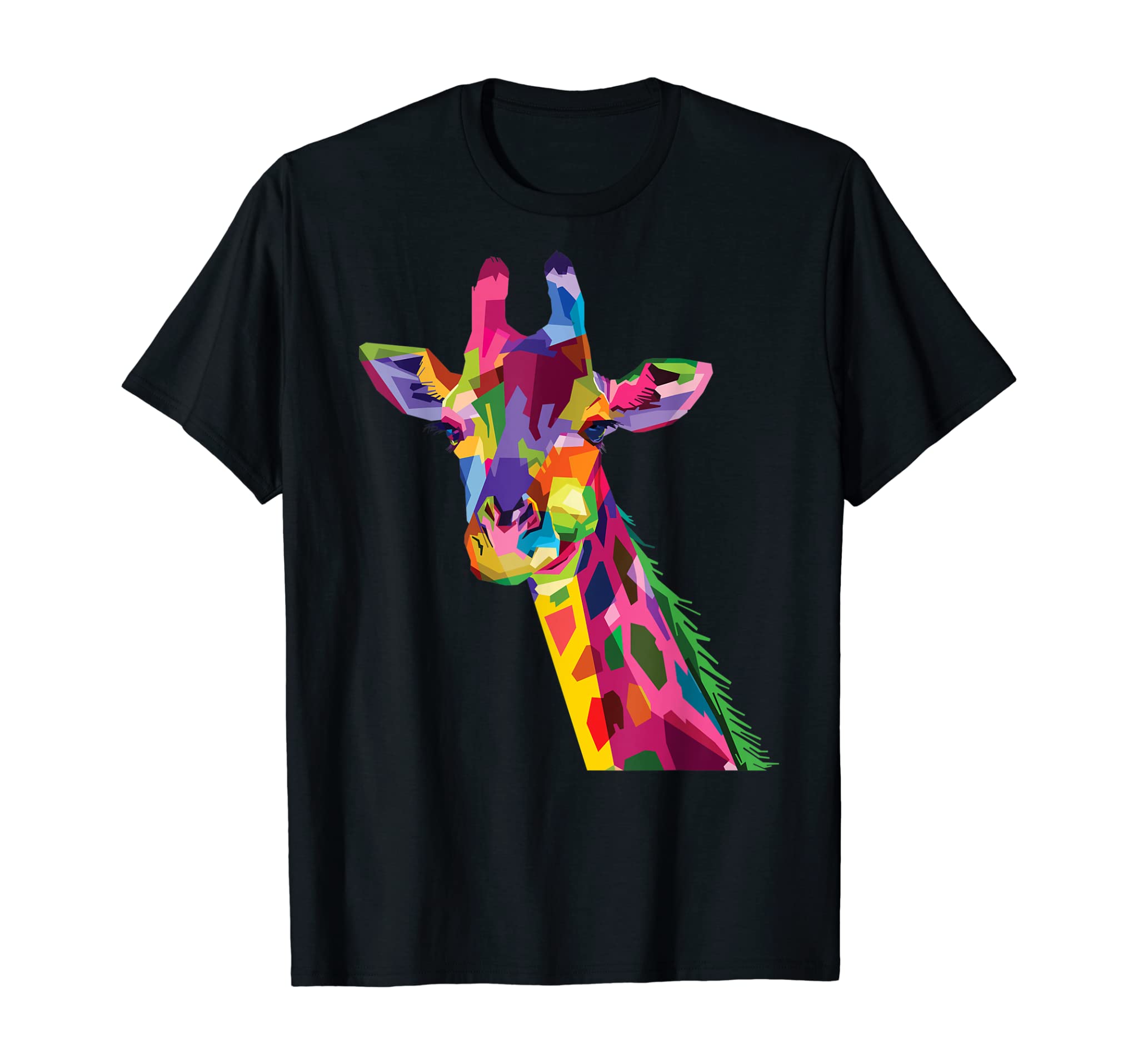 Giraffe Shirt : Colorful Mammal fauna Pop Art Style s