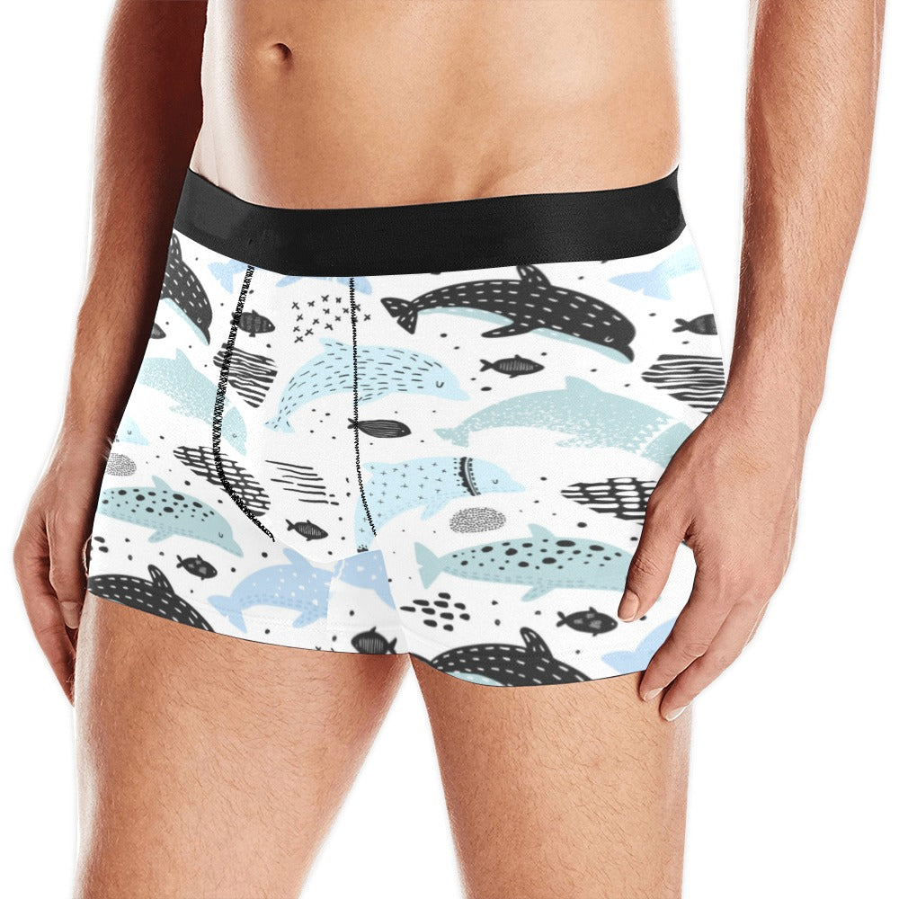 Cute Dolphins Childish Style Pattern Men’S All Over Print Boxer Briefs Men’S Underwear