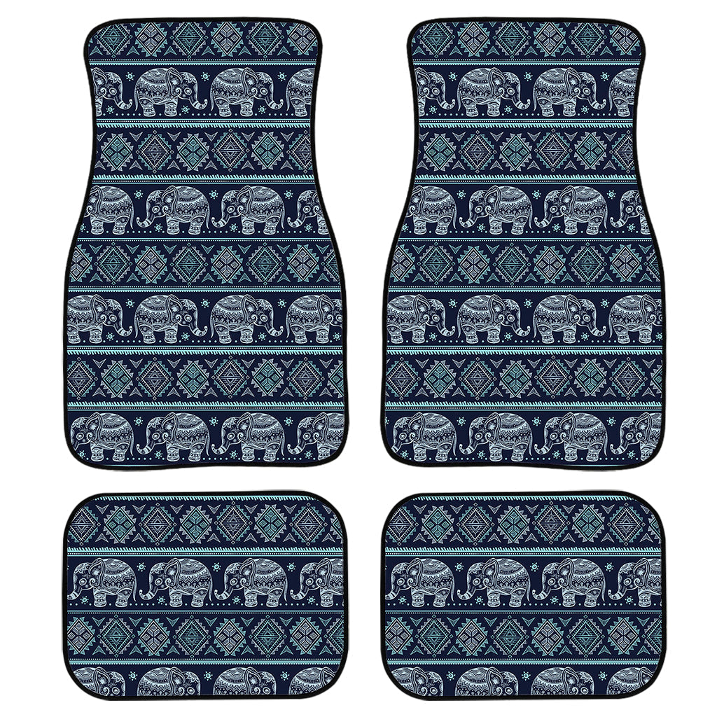 Vintage Indian Tribal Pattern Print Front And Back Car Floor Mats, Front Car Mat