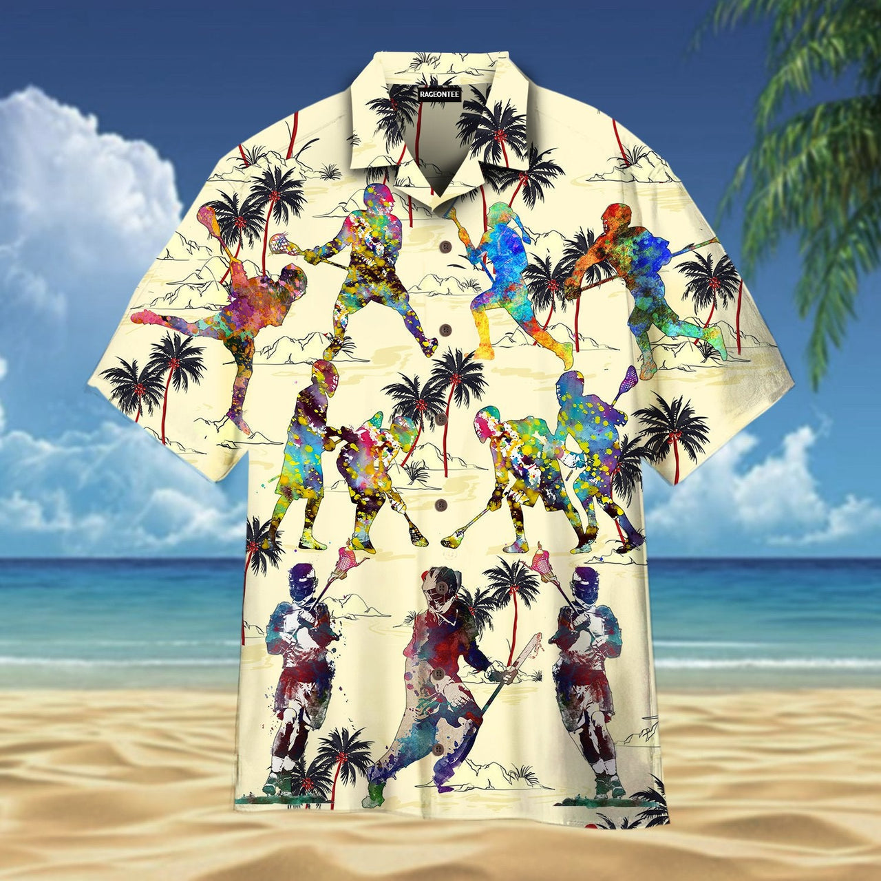 Colorful Lacrosse Player Aloha Hawaii Shirts Unisex Ha106389