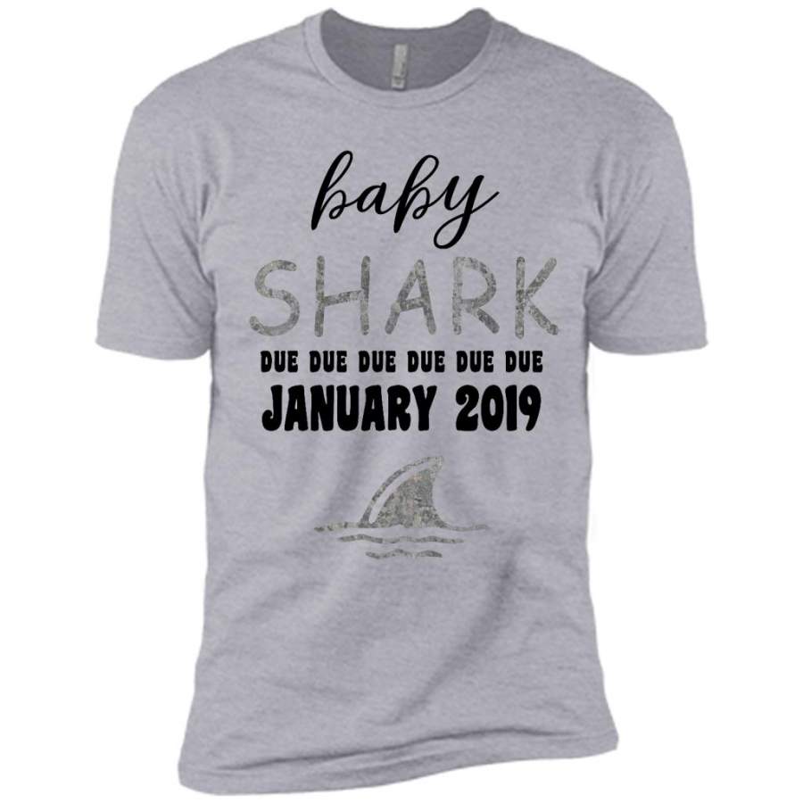 Baby Shark Due Due Due Due January 2019, Birthday Gift – Canvas Unisex USA Shirt