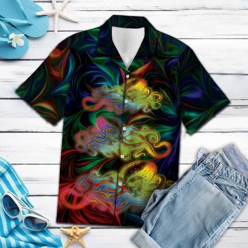 Artsyhomes Colorful Octopus Hawaiian Ha18166