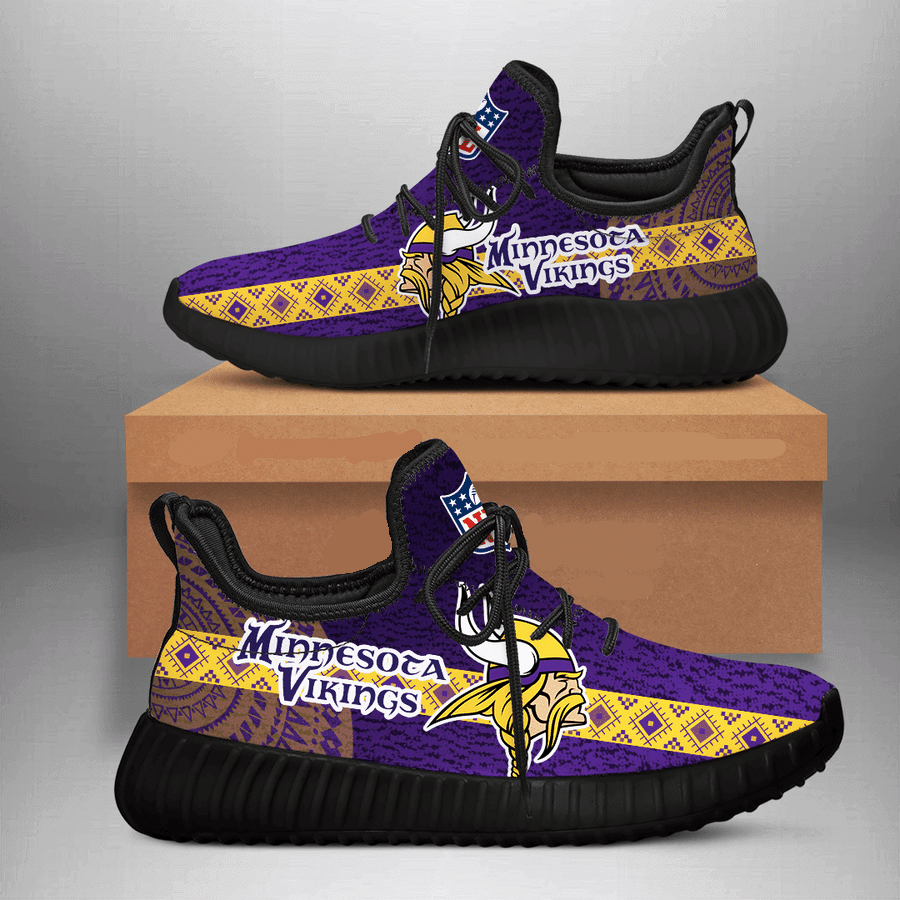 Minnesota Vikings 6 Shoes Black Shoes Fan Gift Idea Runni