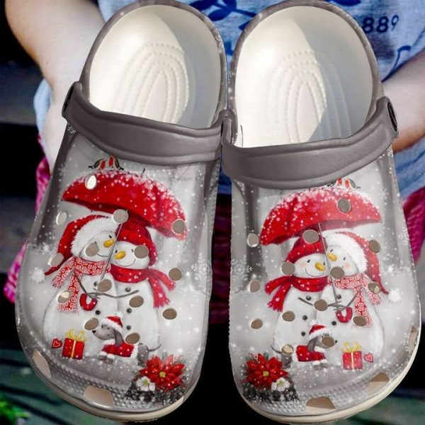 Merry Christmas Gifts Snowman Personalized Adults Kids Crocs Crocband Clog Shoes For Men Women Ht