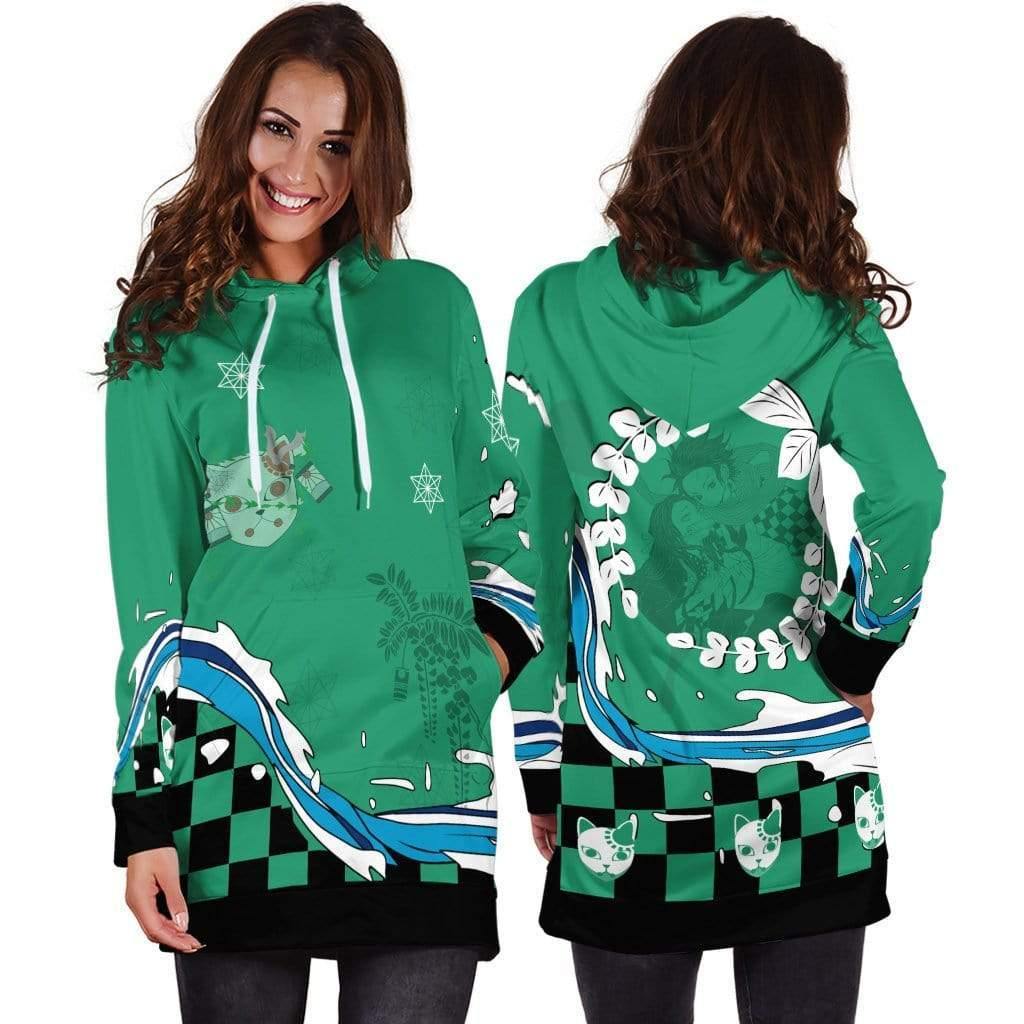 Tanjiro Kamado Women Hoodie Dress Custom Demon Slayer Anime Cosplay Costume