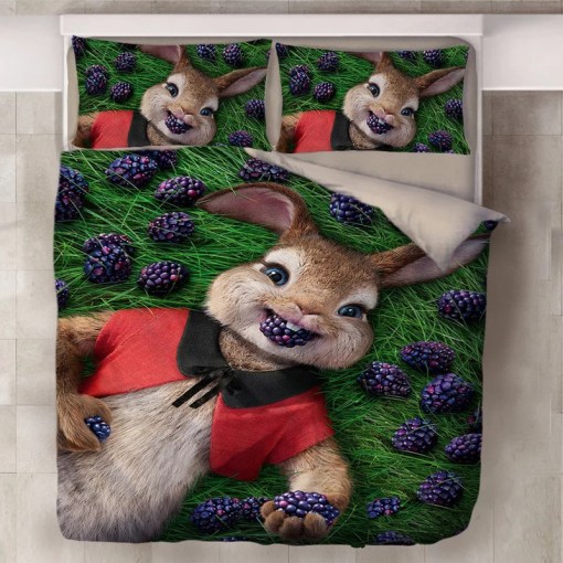 Peter Rabbit 4 Duvet Cover Pillowcase Home Decor 3D Bedding Set 1375