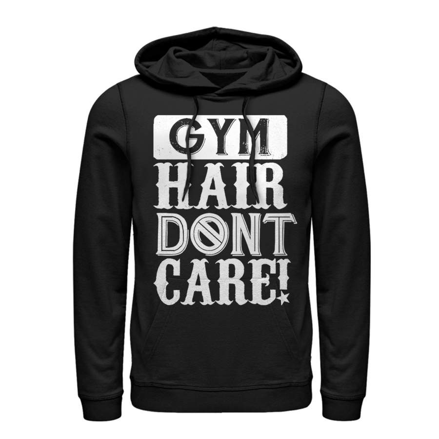 CHIN UP Women’s Gym Hair Don’t Care  Lightweight Hoodie Black