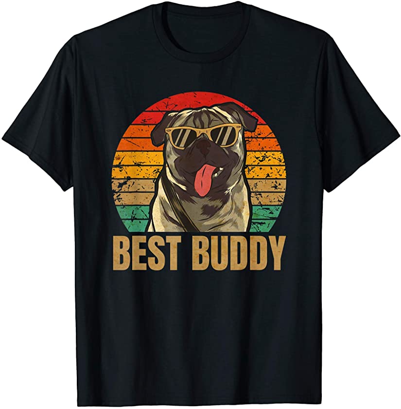 Breed Retro Pug Vintage Paw Pet Puppy Dog Lover Gift T-Shirt