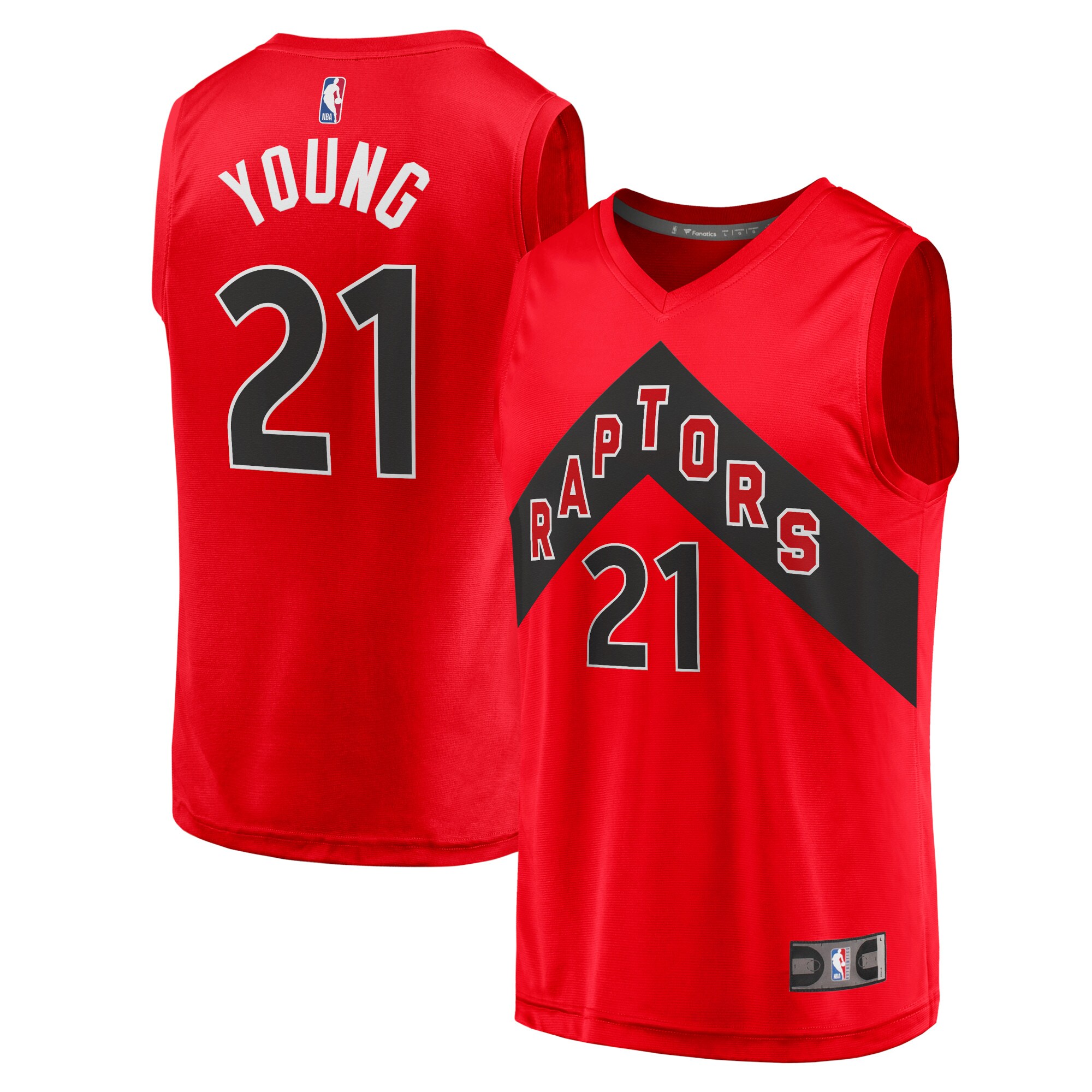 Thaddeus Young Toronto Raptors Youth 2021/22 Fast Break Jersey – Icon Edition – Red