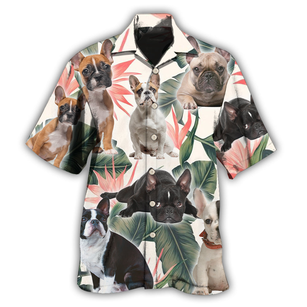 French Bulldog Tropical Leaf Hawaii Shirt Ha49370