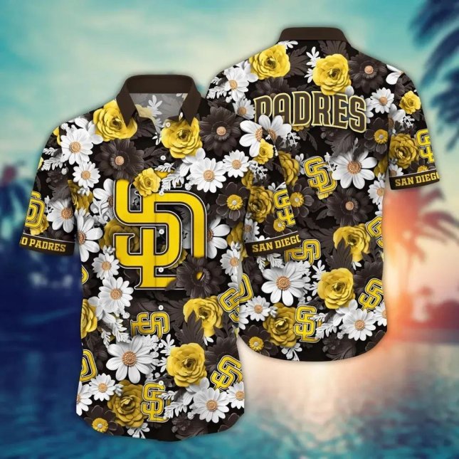 Padres Hawaiian Shirt San Diego Sunshine Blooms