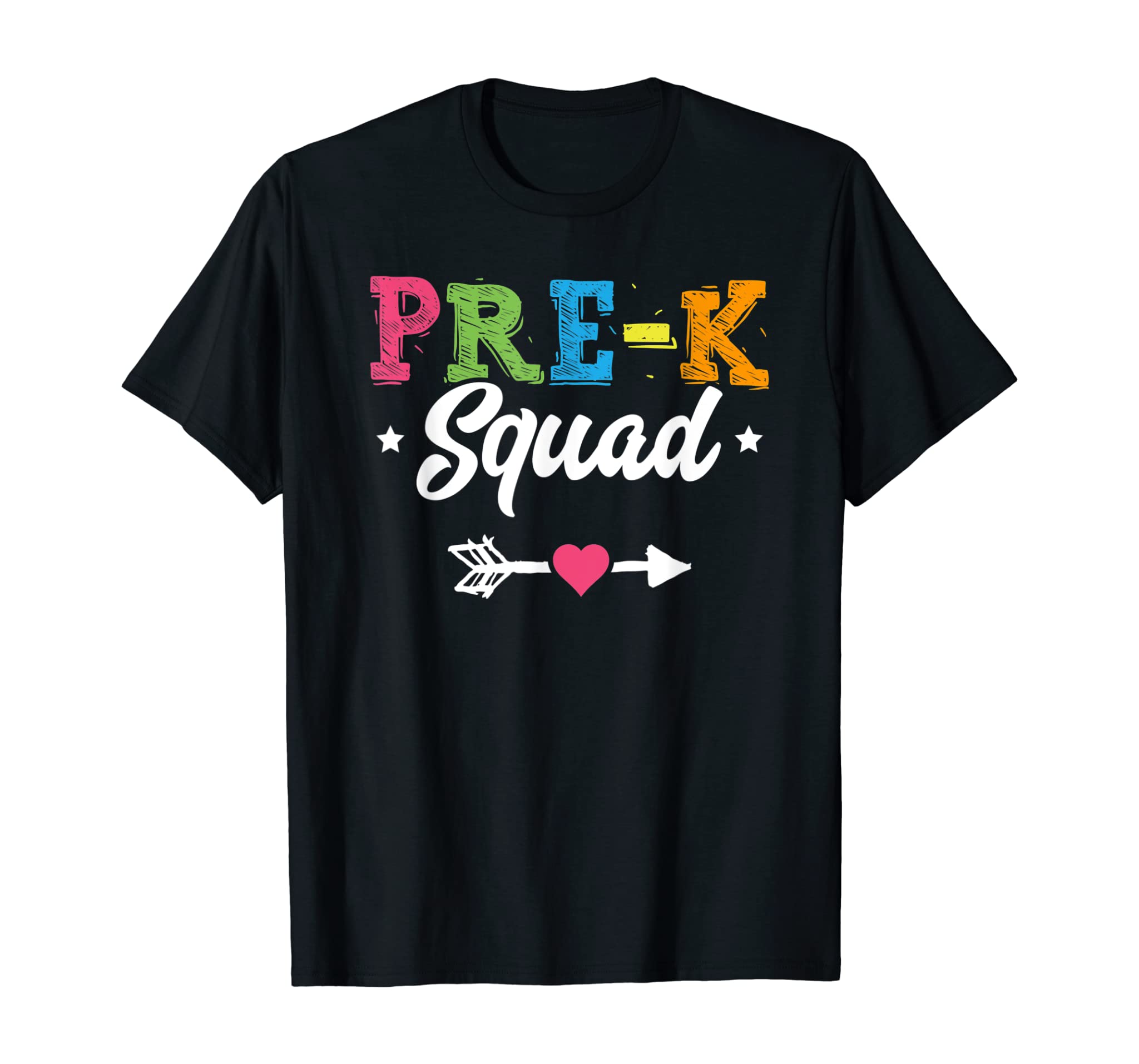 Pre-K Squad Teacher Student Kids Preschool Back To School T-Shirt