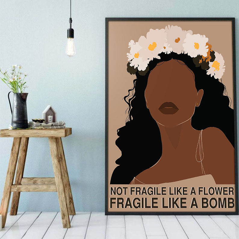 Afrocentric Canvas Modern Afro Art Print Poster Art Prints Black Woman African Men Stunning  Canvas Room Decor