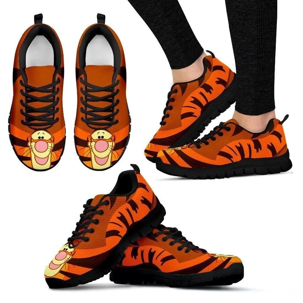 Cute Tigger Sneakers For Winnie The Pooh Fan  Fly Sneakers VA95